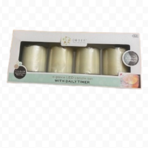4 Piece LED Candle Set With Built-in Daily Timer by Order Home Collections - Picture 5 of 9